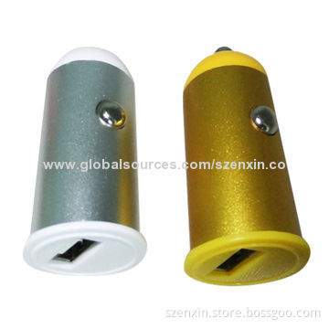 In-car Chargers, Suitable for iPhone/Micro, Quick Charging, 5V Output and 10 to 24V Input Voltage